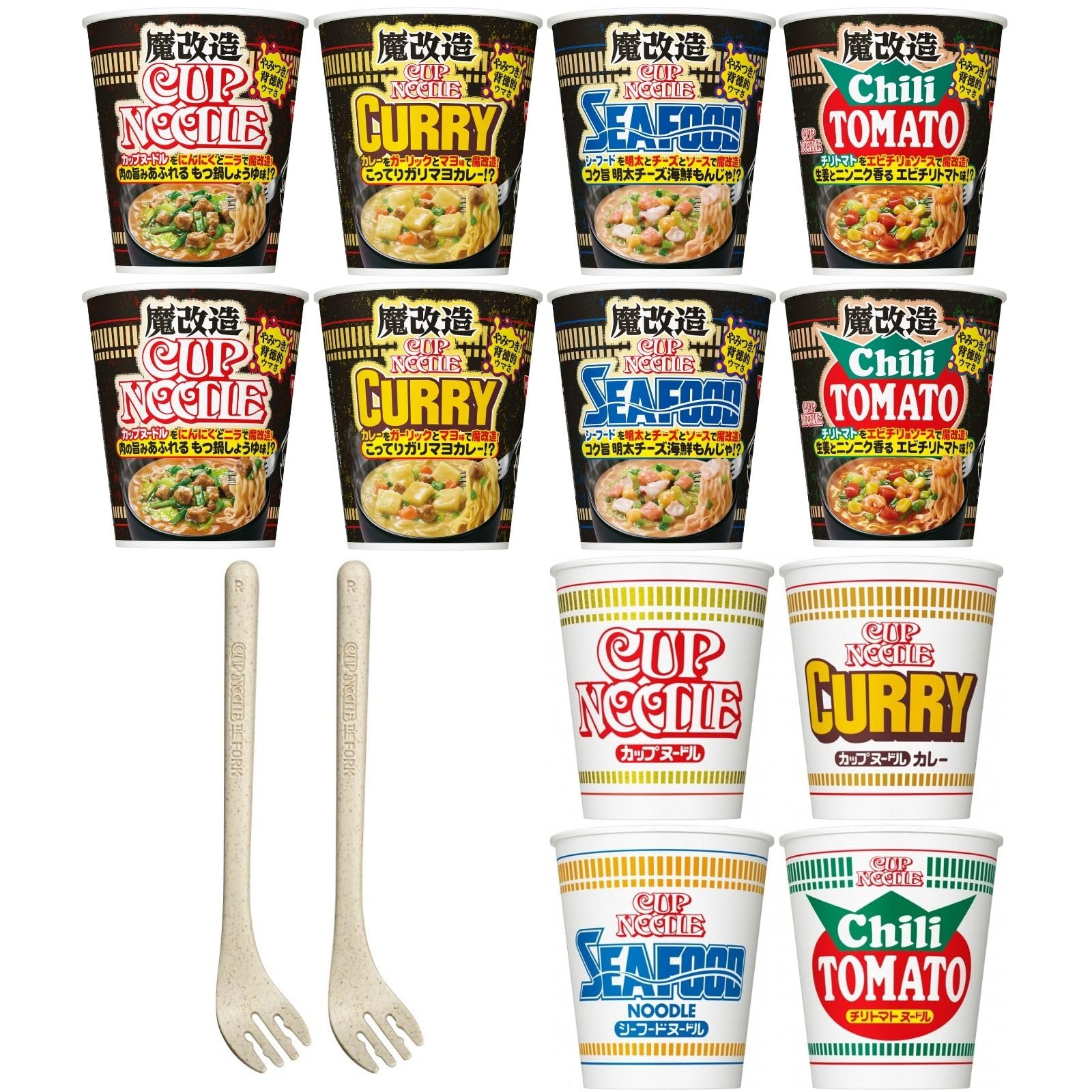 Amazon.co.jp: 魔改造カップヌードル4種（しょうゆ＋シーフード